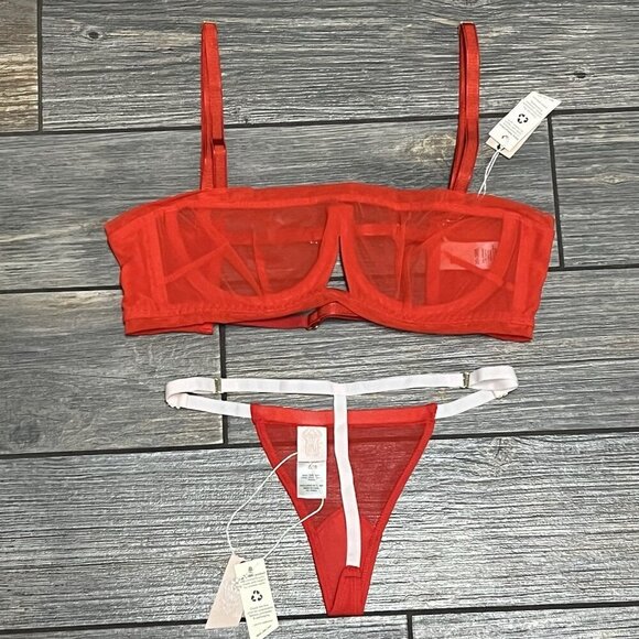 NWT We are HAH Free People Set Wired Bra Thong Panty 30-38B 30B 32B 34B 36B 38B - Picture 8 of 16